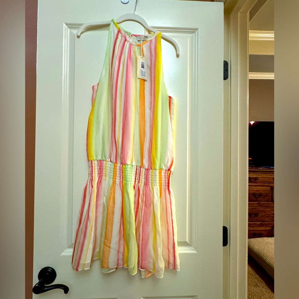 GORGEOUS Striped Ramy Brook Deess - L (NWT)
